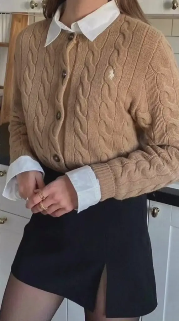 cardigan ralph biege