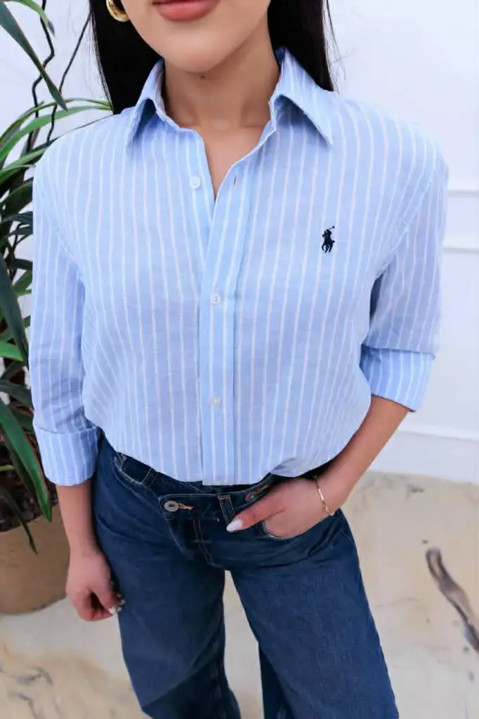 Chemise rayée Bleu Ciel  