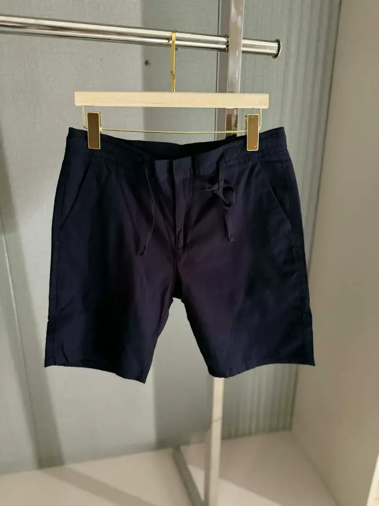Short en Lin  Bleu 