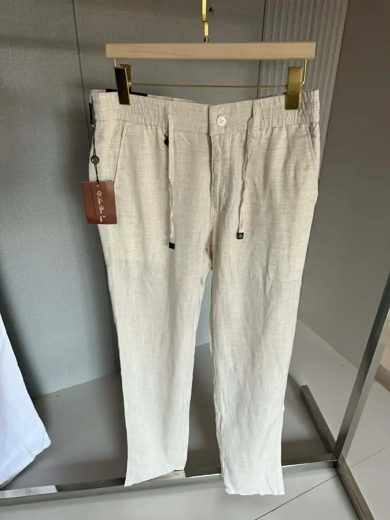 Pant en lin Beige Loro Piana 
