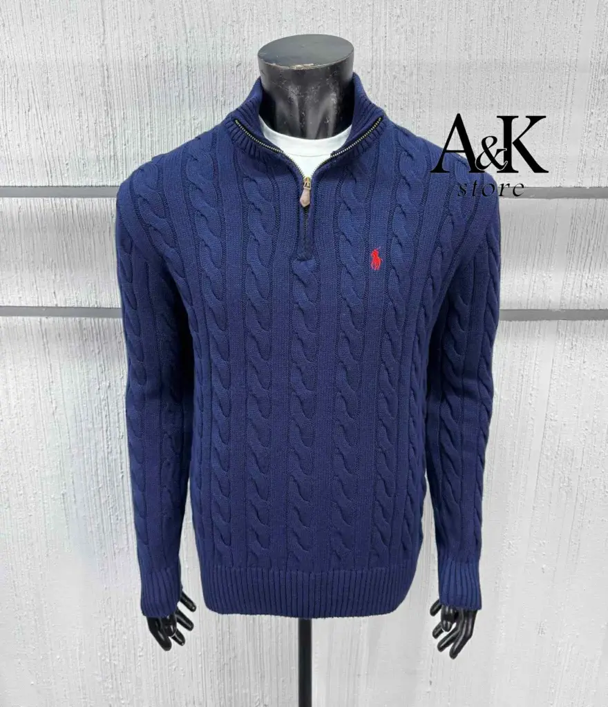Ralph Lauren zip bleu