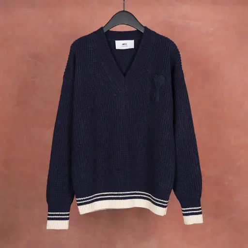 Cardigan Ami Paris Bleu unisexe