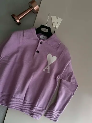 Polo Ami Paris Mauve unisexe