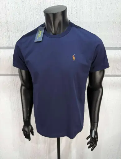 T-shirt Custom Slim Fit en coton doux bleu