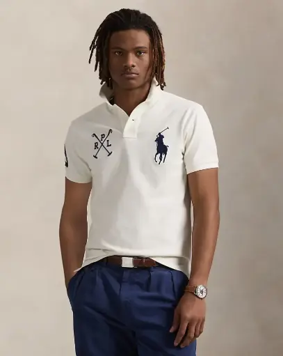 Polo Big Pony en piqué Custom Slim Fit